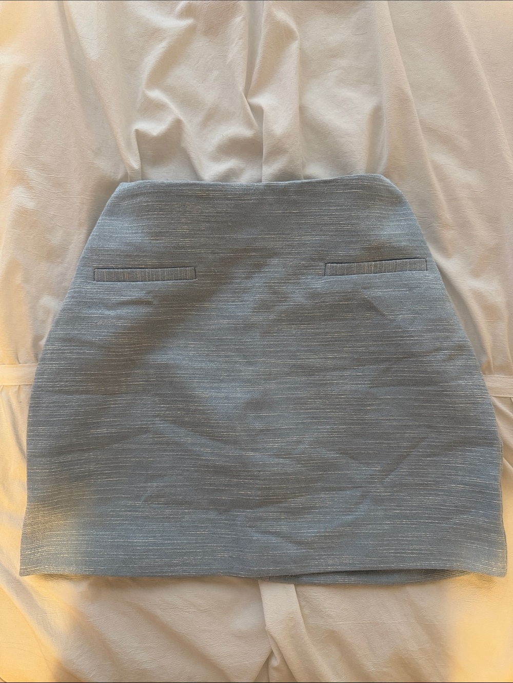 Light Blue Linen Skirt
